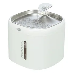 Trixie Aqua gertuvė su nerūdijančio plieno dubenėliu ir vandens lygio indikatoriumi, balta, 2 l/18 × 14,7 × 18 cm — 2 nuotrauka