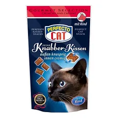 Perfecto Cat traškios pagalvėlės su jautiena skanėstai katėms 50g
