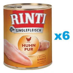 RINTI Singlefleisch Chicken Gryna monoproteinų vištiena 6x800 g
