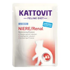 Kattovit Feline Diet Kidney/Renal guliašas su antiena katėms