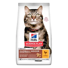 Hills Science Plan Hairball Indoor Mature Feline Adult ėdalas katėms su vištiena 1,5kg
