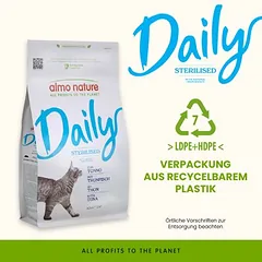 Almo Nature Daily Sterilised su tunu, sausas maistas katėms, > 10 kg — 3 nuotrauka