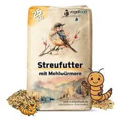 Streufutter mit Mehlwürmern Marke Vogelfood