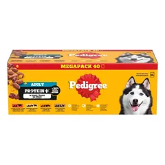 PEDIGREE Adult Protein+ su želė, 40 x 85 g drėgna maistas suaugusiems šunims