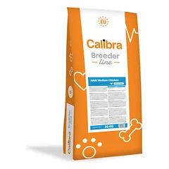 CALIBRA Dog Breeder Line SP Adult Medium Chicken sausas maistas suaugusiems vidutinio dydžio veislių šunims su vištiena, 20 kg