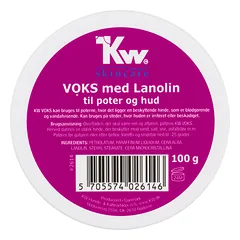 KW letenų ir odos vaškas - regeneruojantis ir apsauginis vaškas šunų odai ir letenoms, su lanolinu