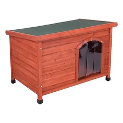 zooplus Exclusive būda šunims Woody, plokščiu stogu, Dydis L: B 115 x T 76 x H 80 cm — 3 nuotrauka