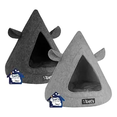 LET'S SLEEP TeePee Grijs augintinio urvas - guolis, 50 x 45 cm, pilkas