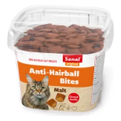 Sanal Anti Hairball Bites skanėstai nuo sąvėlų katėms, 75 g