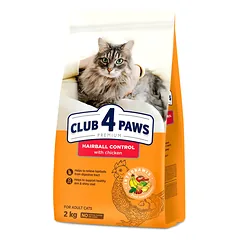 CLUB 4 PAWS Premium palengvinantis plaukų sąvėlų šalinimą. Visavertis pašaras suaugusioms katėms