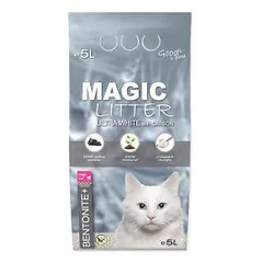 Kačių kraikas - Placek WC MAGIC LITTER bentonito itin baltas su anglimi, 5 l