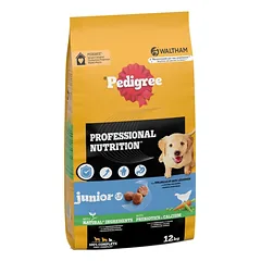 PEDIGREE Professional Nutrition Junior su Vištiena ir Daržovėmis 12 kg vidutinių ir didelių veislių šuniukams