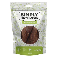 SIMPLY FROM NATURE Meat Strips Mėsinės elnio juostelės šunims 80 g