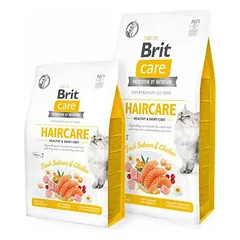 Brit Care Cat Grain-Free Haircare Healthy & Shiny Coat begrūdis sausas maistas suaugusiems katėms su reiklia kailio priežiūra, 7 kg