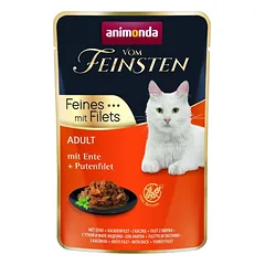 ANIMONDA Vom Feinsten Fines mit Filets Adult Anties ir kalakutienos filė 6 x 85 g šlapias kačių ėdalas