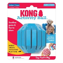 KONG Puppy Activity Ball žaislas šuniukams, Vidutiniams 11–25 kg — 3 nuotrauka