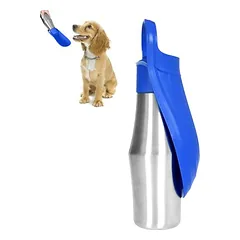 HausPets Trinkflasche 750ml Wasser Futter Faltnapf Transport
