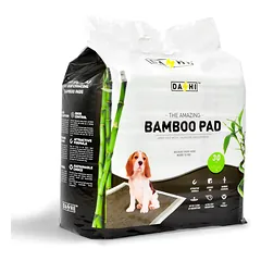 Dashi Bamboo Pad - antibacterial hygiene pads for dogs, with activated charcoal, 30 pieces, 60x40cm — 3 nuotrauka