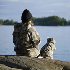 PAIKKA kamufliažinis lietpaltis augintinio šeimininkui, W, XS — 2 nuotrauka