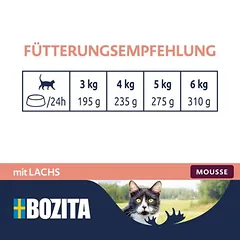 Bozita Mousse Postbiotics 12 x 85 g, drėgnas maistas katėms — 5 nuotrauka