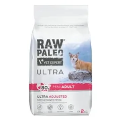 VetExpert Raw Paleo Ultra Mini Adult sausas maistas mažų veislių šunims su kiauliena