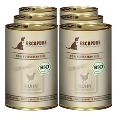 Escapure Chicken Organic - ekologiškas, šlapias maistas šunims, vištiena su daržovėmis ir žolelėmis