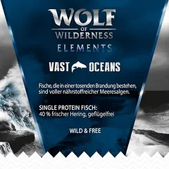 Wolf of Wilderness Monoprotein su žuvimi "Vast Oceans", sausas maistas šunims, < 1,4 kg — 4 nuotrauka