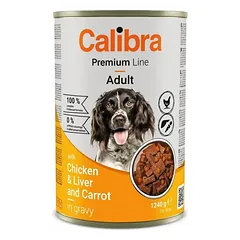 CALIBRA Dog Can Chicken/ Liver konservai šunims su vištiena 1240 g