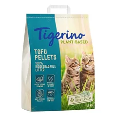 Tigerino Plant-Based Tofu Katzenstreu – Duft nach grünem Tee