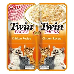 INABA Twin Vištiena sultinyje katėms 2x40 g parduotuvėje zooplus.de