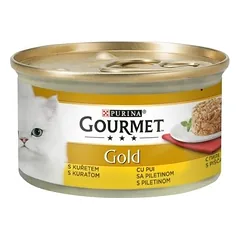 Gourmet Gold Savoury Cake jautiena/ su vištiena/ su tunu/ su lašiša konservai katėms 24x85g, 24 x 85 g — 4 nuotrauka