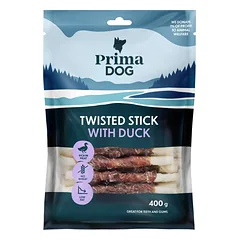 Primadog Twisted stick with duck – susuktas kaulas su antiena mėsa 45vnt, 400g.