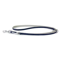 Das Lederband Hunde Führleine Amsterdam Navy/Grey