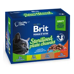 Brit Premium Cat Sterilised Plate konservai sterilizuotoms katėms