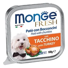 Monge Fresh paštetas šunims su kalakutiena 12x100g
