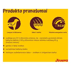 Josera sausas maistas šunims su ėriena ir ryžiais 12.5 kg — 3 nuotrauka