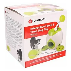 Flamingo dog toy Wilson White Lime green — 4 nuotrauka