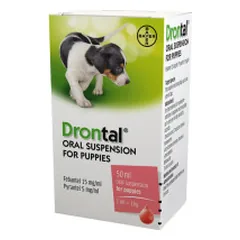 Drontal Puppy geriamoji suspensija nuo kirminų šuniukams - Pet24