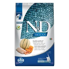 Farmina N&D Cat Ocean Kitten Cod 5 kg parduotuvėje bikuva.lt