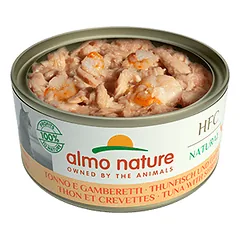 Almo Nature HFC Natural tunzivs su krevetėmis, konservai suaugusiems katėms, 150 g — 2 nuotrauka