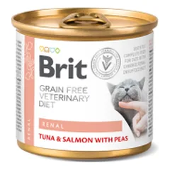 Brit Grain Free Veterinary Diets Renal konservuotas pašaras katėms, 200 g