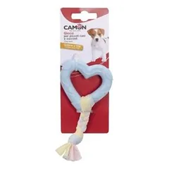 Camon Šunų žaislas TPR širdelės formos su medvilnės virvele, 7 cm