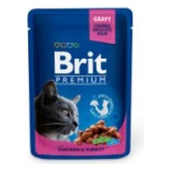 Brit Premium konservuotas pašaras katėms maiš. Chicken&Turkey 100 g x 24