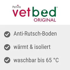 Vetbed® Isobed SL kačių antklodė Paw, juoda/pilka, Mažiems 5–10 kg — 2 nuotrauka