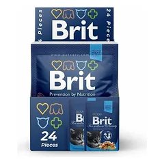 Brit Premium Cat Pouch Chicken Chunks Kitten konservai kačiukams drebučiuose, 24×100 g
