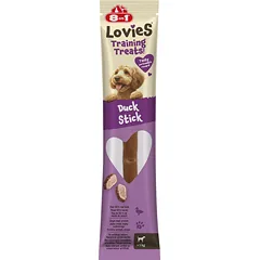 8IN1 Lovies Training Treats Duck Stick 15g treniruotė skanėstai šunims, antienos dešrelės nuotrauka