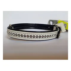 Hunter modern art black & white deluxe antkaklis šunims, dirbtinė oda, 35 cm