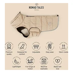 Nomad Tales Bloom paltukas šunims Quilted Comfort, Mažiems 5–10 kg — 4 nuotrauka