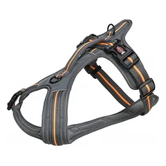 Trixie Fusion Touring Harness krūtinės diržas šunims, L–XL, 72–89 cm/30 mm, grafito/papajos