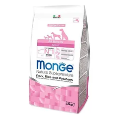 MONGE Spec. Line Adult sausas pašaras suaugusiems šunims su kiauliena, ryžiais ir bulvėmis, 12 kg